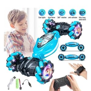 NWT Gesture Sensing RC Stunt Car,2.4GHz 4WD Double Sided 360° Rotating Off Road